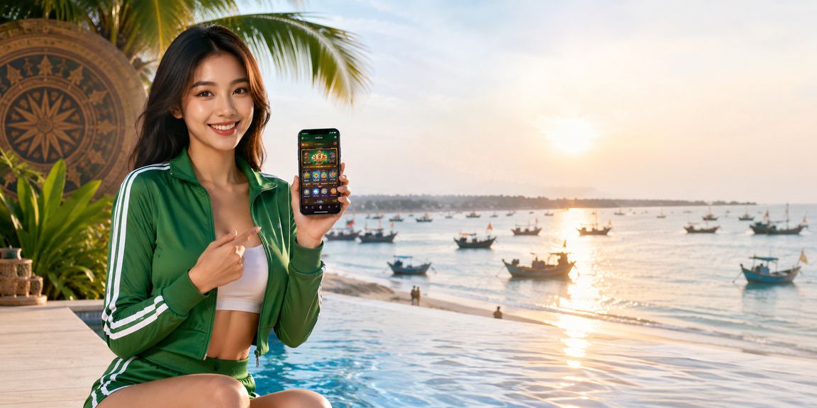 Khung cảnh bãi biển Mũi Né nơi người chơi tận hưởng trải nghiệm giải trí casino