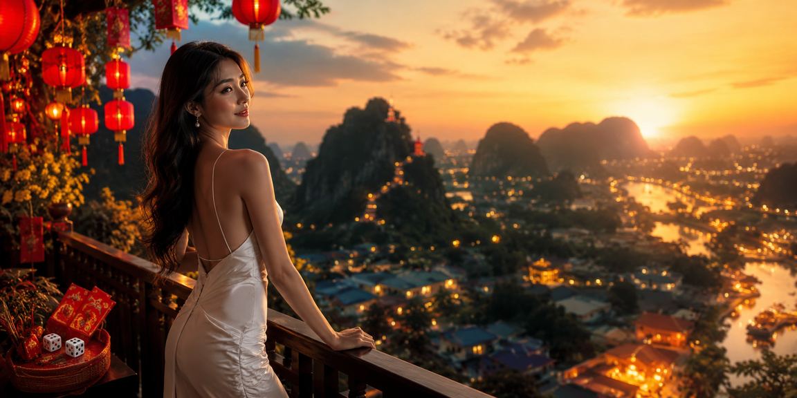 Không gian tài xỉu và đèn lồng truyền thống tại Ninh Bình về đêm